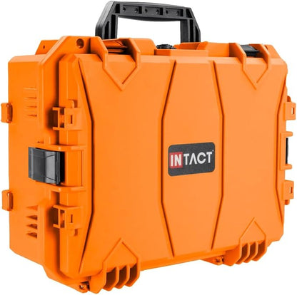 Eylar 18" Intact Series Hard Camera Case, Lightweight and Durable Stacker Design with Foam (Orange)