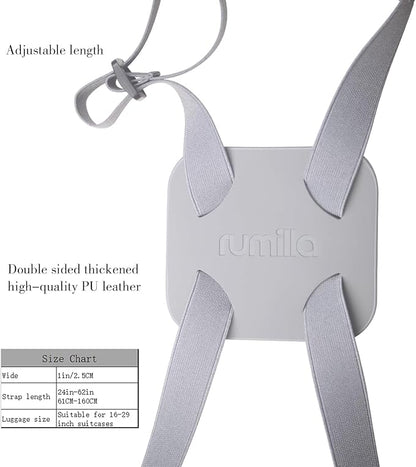 Luggage Straps Bag Bungees for Add a Bag Easy to Travel Suitcase Elastic Strap Belt (Grey Luggage strap-1PCS)