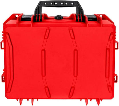 Eylar 18" Intact Series Hard Camera Case, Lightweight and Durable Stacker Design with Foam (Red)