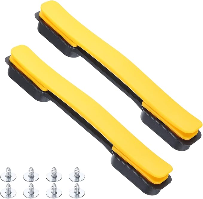 uxcell 2 Pcs Luggage Handle Replacement 8.5 Inch Suitcase Handle Carry Strap Plastic Pull Handle Grip Luggage Replacement Parts with Screws for Suitcase Box Luggage Case, Yellow