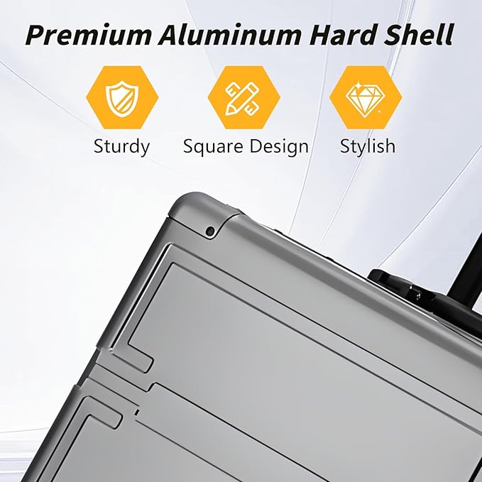 Simcat All Aluminum Carry On Luggage, 20 Inch Hard Shell Zipperless Luggages，Airline Approved Suitcase with TSA Lock and Silent Wheels (Gray,20inch/56.5x21.5x39.5cm)