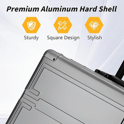 Simcat All Aluminum Carry On Luggage, 20 Inch Hard Shell Zipperless Luggages，Airline Approved Suitcase with TSA Lock and Silent Wheels (Gray,20inch/56.5x21.5x39.5cm)