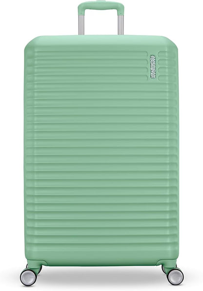 American Tourister Stratum 3.0 Large 28-Inch Spinner, Airline Approved, Durable Hardside Luggage, Expands 1.5", RightHeight™ Adjustable Handle, Surrel Green