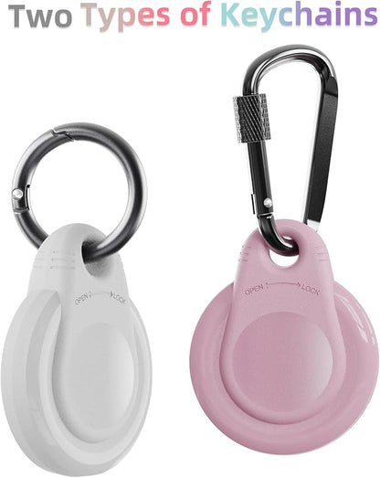 Waterproof Holder for AirTag Keychain Lock Case for Apple AirTags Keyring Durable Lightweight Cover for AirTag for Keys Kids Luggage Backpacks Pet Collar Multicolor 5Pack