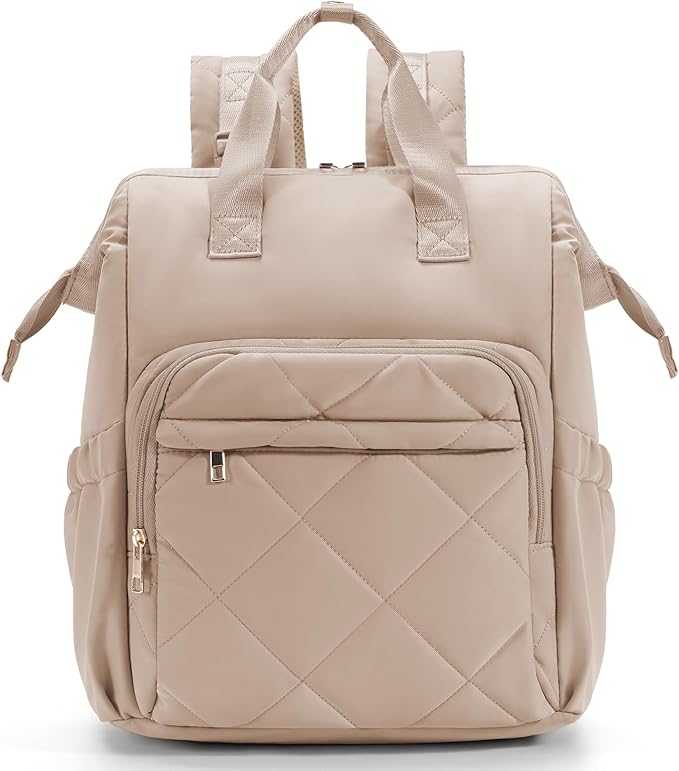 CEI-CEI Diaper Bag Backpack for Mom and Dad, Puffer Baby Bag Backpack with Insulated Pocket, Water-Resistant, Unisex Travel Backpack with Changing Pad & Stroller Straps