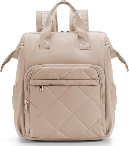 CEI-CEI Diaper Bag Backpack for Mom and Dad, Puffer Baby Bag Backpack with Insulated Pocket, Water-Resistant, Unisex Travel Backpack with Changing Pad & Stroller Straps