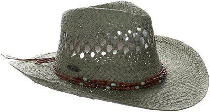 Panama Jack Drifter Sun Hat - Toyo Straw, 3 1/4" Shapeable Brim