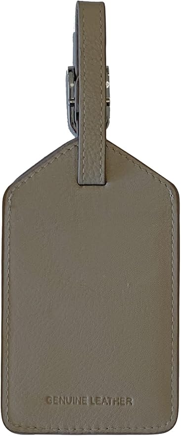 Personalized Monogrammed Leather Luggage Tags - 3 Pack