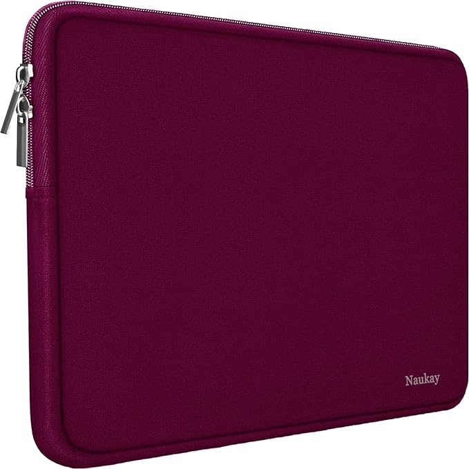Laptop Sleeve,13-13.3 Inch Resistant Neoprene Laptop Sleeve/Notebook Computer Pocket Case/Tablet Briefcase Carrying Bag Compatible with MacBook Pro,MacBook Air,Notebook Computer-(Wine Red)