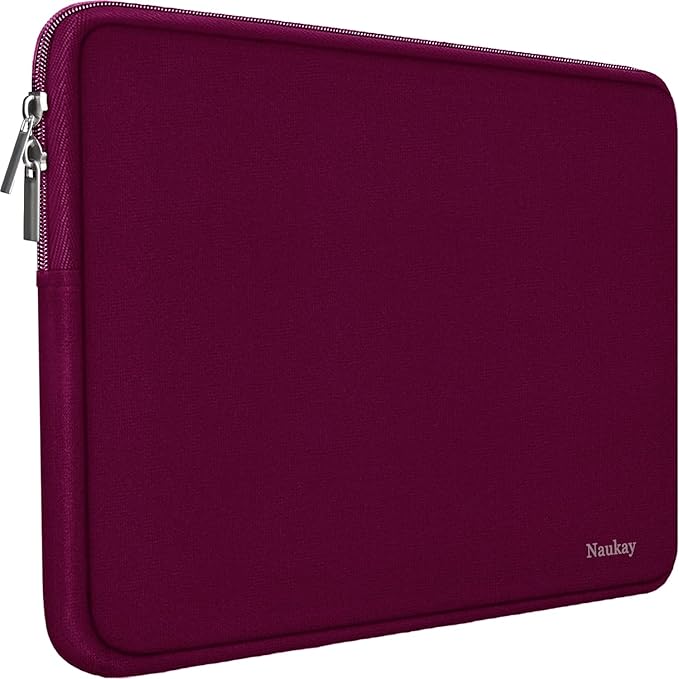 Laptop Sleeve 14 Inch, Resistant Neoprene Laptop Sleeve/Notebook Computer Pocket Case/Tablet Briefcase Carrying Bag for 14 inch HP, Lenovo, Asus Notebook, Ultrabook, Wine Red