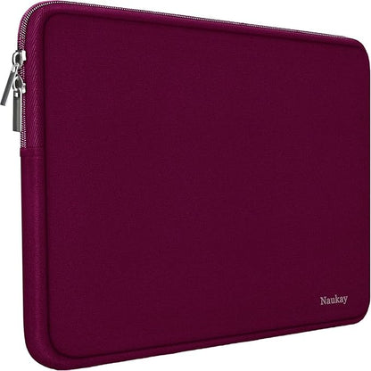 Laptop Sleeve 14 Inch, Resistant Neoprene Laptop Sleeve/Notebook Computer Pocket Case/Tablet Briefcase Carrying Bag for 14 inch HP, Lenovo, Asus Notebook, Ultrabook, Wine Red