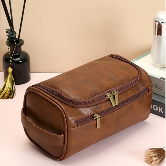 Personalized Large Toiletry Bag for Men,Minimalist Travel Toiletry Organizer Dopp Kit Water-resistant Shaving Bag for Toiletries Accessories,Ideal Chrismas Gifts For Men