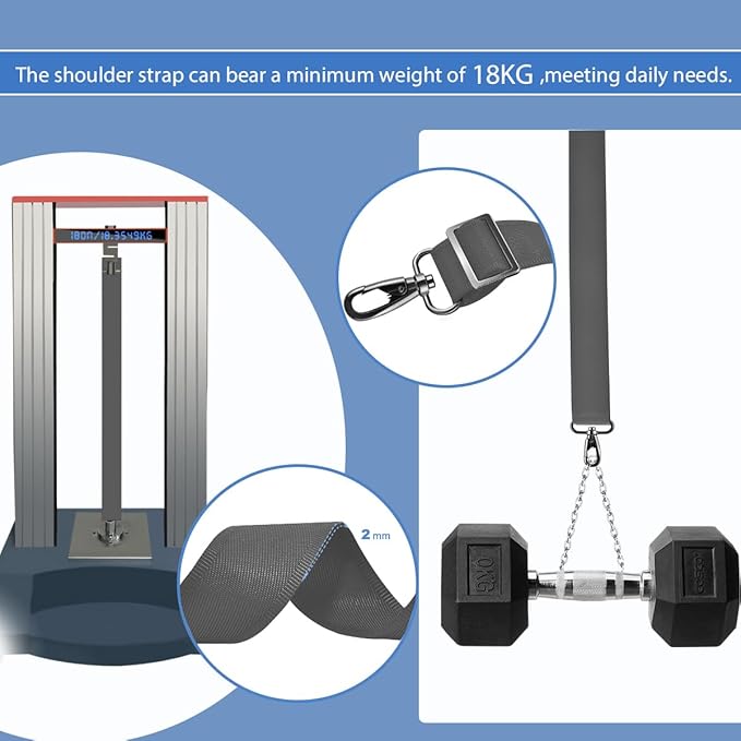 ZINMARK Shoulder Strap 79" with Fixed Pad and Dual Balance Buckles and Swivel Metal Hooks for Travel Bag and Most Bags