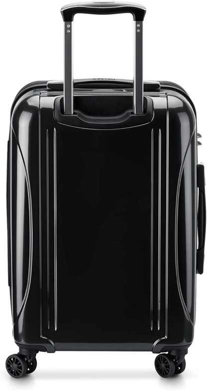 DELSEY PARIS Helium Aero Hardside Expandable Luggage with Spinner Wheels, Black, 2-Piece Set (21/24)