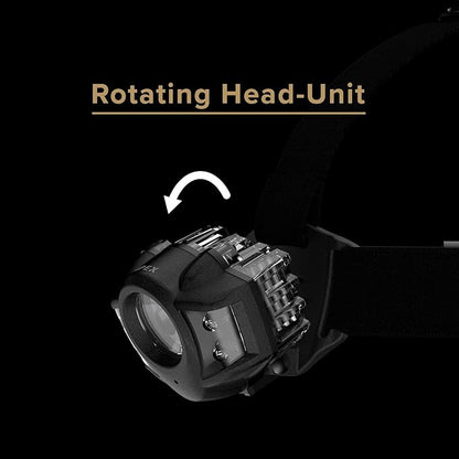Princeton Tec Apex Headlamp with Dimmable 550 Lumens White Maxbright LED, IPX7 Water Resistance and 12 Hour Burn Time, Essential for Backpacking, Camping, Caving, and Safety, Industrial