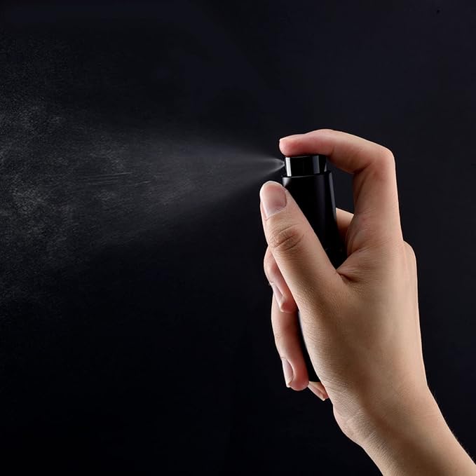 Lil Ray 8ml/30pcs Portable Mini Perfume Atomizer, Refillable Empty Small Spray Bottle for Travel, Twist Type Pocket Cologne Sprayer(Matte Black)