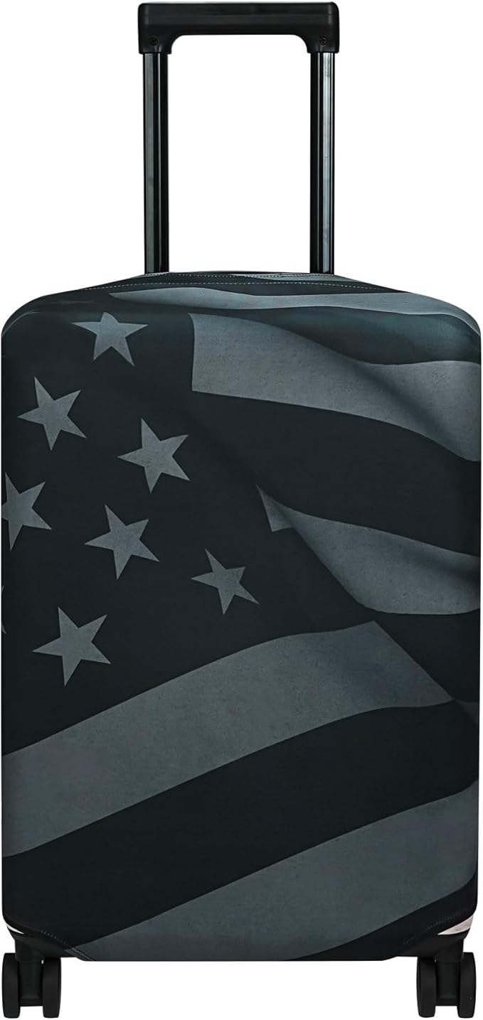 Explore Land Travel Luggage Cover Suitcase Protector Fits 27-30 Inch Case (Flag, L)