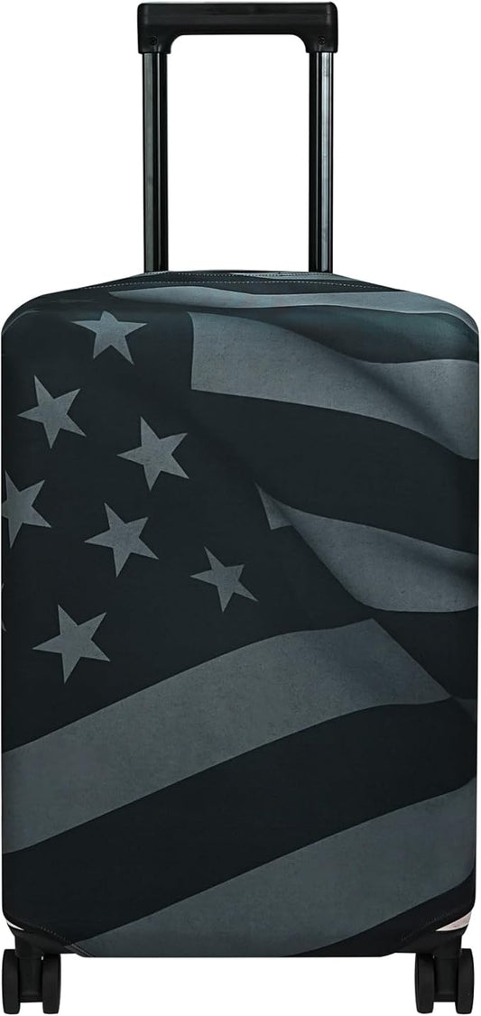 Explore Land Travel Luggage Cover Suitcase Protector Fits 18-22 Inch Case (Flag, S)
