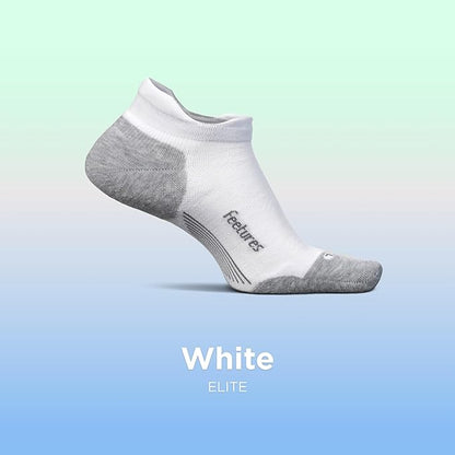 Feetures Elite Max Cushion No Show Tab Ankle Socks - Sport Sock with Targeted Compression