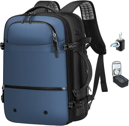 SOAEON Vacuum Backpack with Pump,Waterproof Underseat Carry on Bag with Vacuum Seal Compression Backpack for Airplane