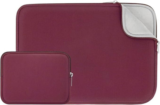 RAINYEAR 16 Inch Laptop Sleeve Protective Soft Case with Accessories Pouch, Specially Compatible with 16" MacBook Pro M1 M2 M3 M4 Pro/Max A2141 A2485 A2780 A2991 A3403 A3186 (Red, Upgraded Version)