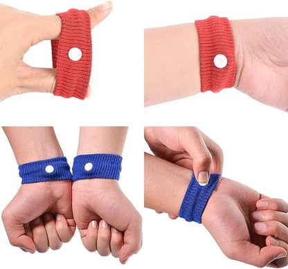 8 Pcs Travel Motion Sickness Relief Wrist Bands, Sea Motion Sickness Wristbands, Travel Essentials for Camping/Cruise Ship/Airplane