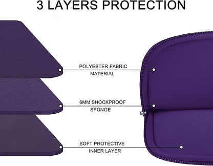 Laptop Sleeve 14 inch, Durable Carrying Bag Shockproof Protective Case Cover, Handbags Briefcase Laptop Bag Compatible with 14" MacBook Air/Pro HP Asus Lenovo Notebook Computer, Purple