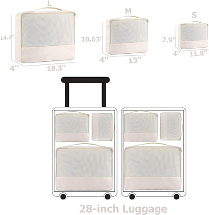 DoubleTrip Packing Cubes for Suitcases Carry on Luggage Organizer 6 Set Travel Accessories Lightweight Storage Bag Space Saver Clothes Pouch Large