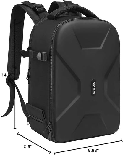 MOSISO Camera Backpack,DSLR/SLR/Mirrorless Photography Camera Bag Full Open Waterproof Hardshell Bag with Insert&Tripod Holder&Laptop Compartment Compatible with Canon/Nikon/Sony, Black