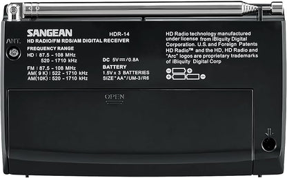 Sangean HDR-14 HD Radio/FM Stereo/AM Portable Radio,