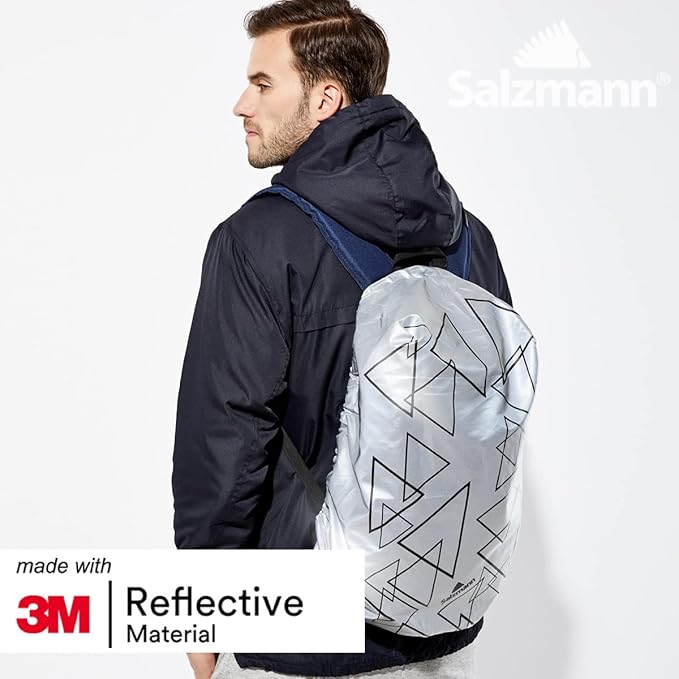 Salzmann Reflective Backpack Cover – High-Vis, Waterproof & weatherproof – Made with 3M Scotchlite
