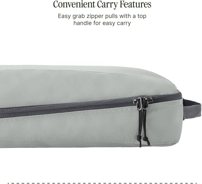 Eagle Creek Pack-It Reveal Cube - Lightweight Packing Cubes for Optimizing Luggage Space - Easy to Carry - Mesh Fabric - Water-Resistant - Easy Grab Zipper - Large - Storm Grey