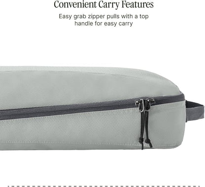 Eagle Creek Pack-It Reveal Cube - Lightweight Packing Cubes for Optimizing Luggage Space - Easy to Carry - Mesh Fabric - Water-Resistant - Easy Grab Zipper - Large - Storm Grey