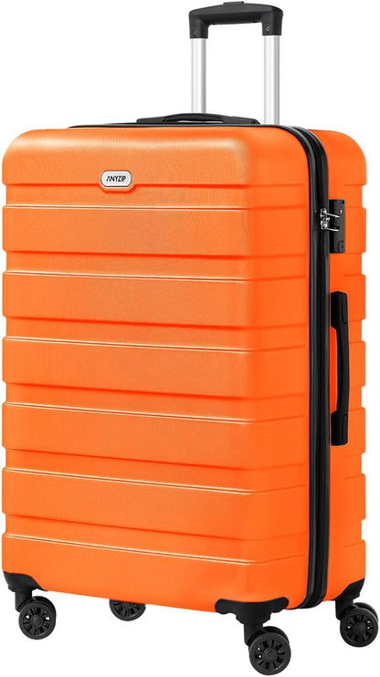 AnyZip Luggage PC ABS Hardside Lightweight Suitcase with 4 Universal Wheels TSA Lock Checked-Large 28 Inch Orange