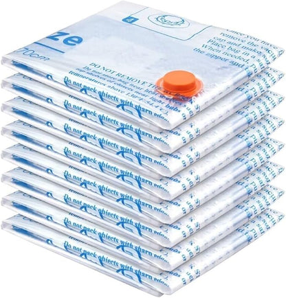 Vacuum Storage Bags 8 Large(31.49"x23.62"), Plastic Packaging Bags,Space Saver Sealer Bags, Airtight Compression Bags for Clothes, Pillows, Comforters, Blankets, Bedding
