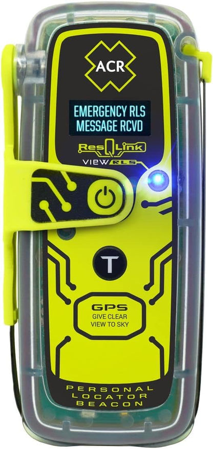 ACR ResQLink View RLS - SOS Personal Locator Beacon - Digital Display, Return Link Service, GPS Global Coverage to Alert Search and Rescue - Outdoor Emergency, Ideal for Hiking Hunting Boating Fishing