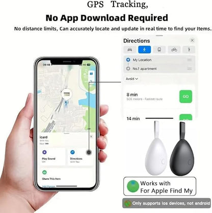 GPS Tracker for Vehicles, Mini Tracking Device for Vehicles, Car Tracker Device Hidden No Subscription Work with Find My (iOS Only), Key Finder, for Kids, Dogs, Luggage, Bag (Black, 4 Pack)