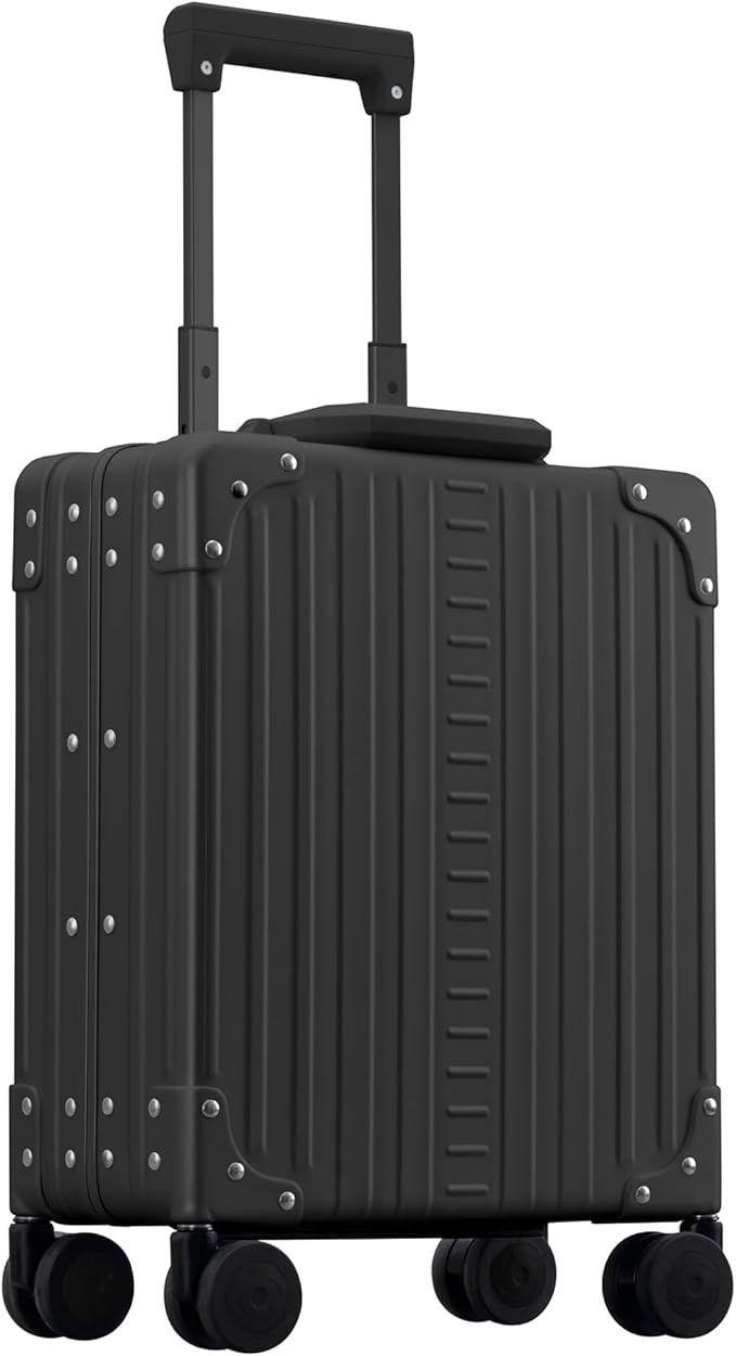 Aleon All Aluminum Lightweight 16” Premium Vertical Underseat Carry-On Luggage. Business Briefcase with Wheels - Hardshell Suitcase