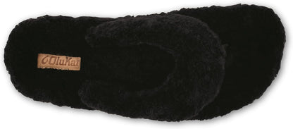 OLUKAI Kipe'a Heu Women's Sandal Slippers, Soft & Comfortable Shearling-Wrapped Straps, Durable Rubber Outsoles for All-Day Wear, Causal & Cute Everyday Style