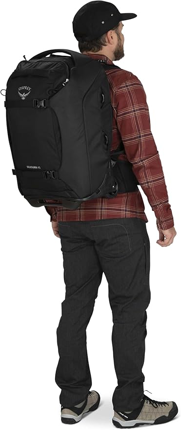 Osprey Sojourn 22"/45L Wheeled Travel Backpack with Harness, Black