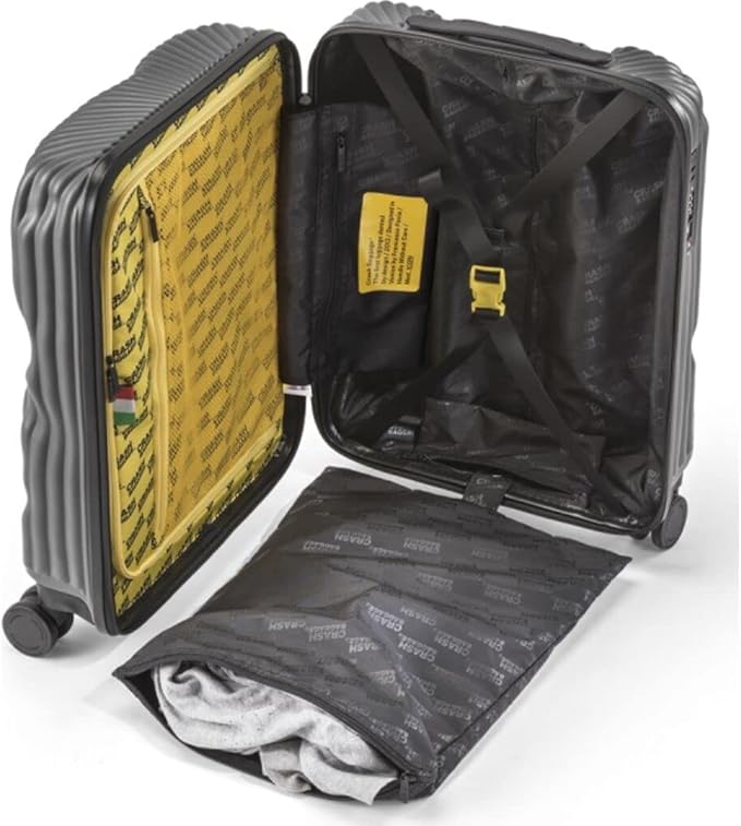 CRASH BAGGAGE | Stripe | Trolley Suitcase | Small Smoke Grey