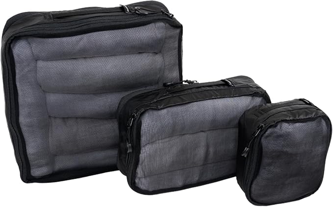 WANDRD Packing Cubes - Bundle of Small, Medium and Large Packing Cubes for Travel - Suitcase and Luggage Organization and Travel Essentials (Black)