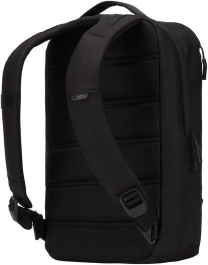 Incase Compact City Backpack with Diamond Ripstop – 18L Everyday Travel Tech Backpack and Laptop Bag for Work or School – Three Pockets, 16” Padded Laptop Sleeve, Quick Access Pocket – Black