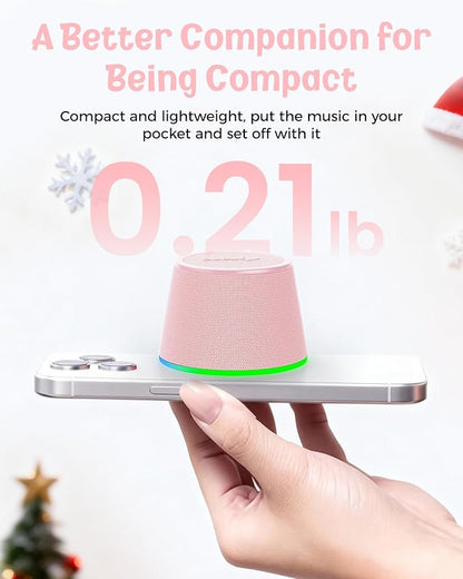 Bluetooth Speaker Stocking Stuffers for Teens: White Elephant Gifts for Adults Men Women, Loud Sound Portable Speaker with Color Light Phone Stand, Christmas Birthday for Boy Girls Trendy Stuff Gadget