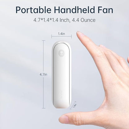 JISULIFE Portable Handheld Fan, Mini 3 In 1 with Rechargeable Battery, Personal Pocket Fan for Travel, Outdoor, USB Power Bank, Flashlight, Essential Ideal Gifts for Summer/Concert/Vacation - White