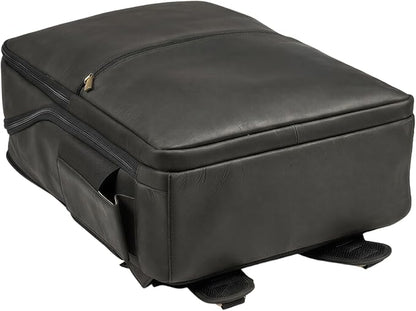 Luxorro Professional Leather Backpack – Handcrafted Full-Grain Leather Laptop Bag for Work & Travel (17″, Black)