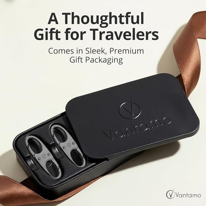 Vantamo Premium 4 Zipper Clips Anti Theft for Backpack, Luggage & Purse, Pull Replacement Zipper Locks, Purse Clip for Travel