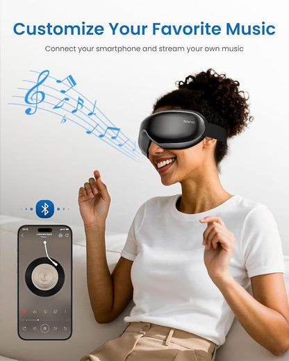 RENPHO Eyeris 1 Eye Massager with Heat, Christmas Birthday Gifts for Women Men Mom Dad Her Him, Eye Mask for Migraine, Smart Sleep Mask for Dry Eyes Relax, Reduce Strain