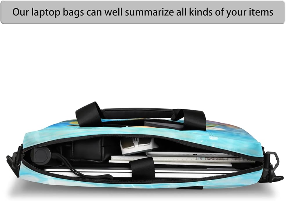Laptop Bag Bohemian Mandala Laptop Satchel Briefcase Adjustable shoulder Carrying for MacBook Pro 16 inch