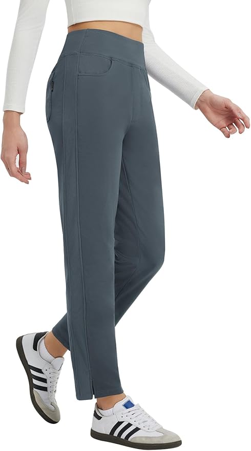 baleaf Women's Fleece Lined Pants Winter Thermal Travel Pants Water Resistant Cold Weather Golf Hiking Pockets Work